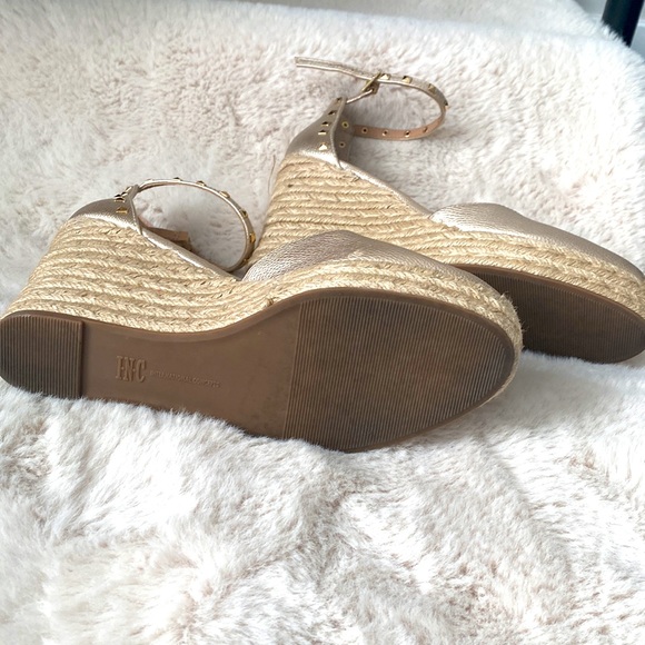 INC Espadrille in Smooth Gold - Picture 2 of 3